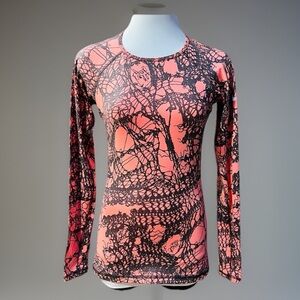 Nike Pro Women’s Active Wear Long Sleeve Top Sz Small Pink Thumb Holes Casual